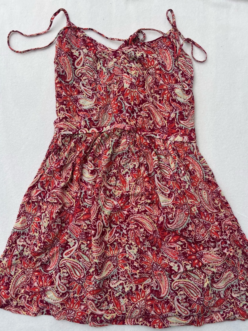 Billabong Red Paisley Mini Dress